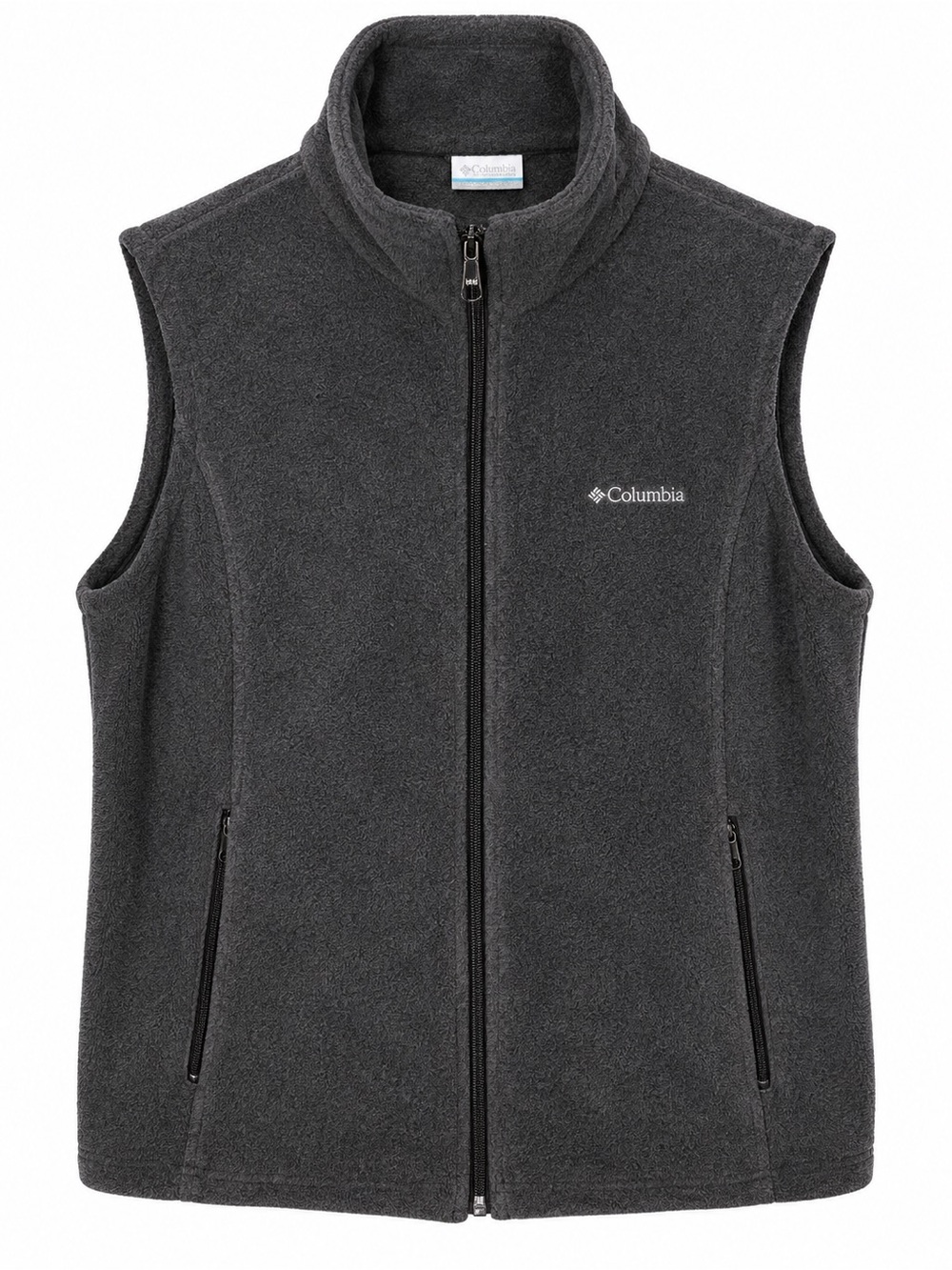 Columbia Womens XL Charcoal Gray Full-Zip Fleece Vest
